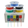 5 Rolls 16-30AWG Flexible PVC Coated Tinned Copper Stranded Wire Spool for Electronics Electrical Wire - 5 Color Options. 