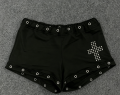 Summer New European and American Style High Street Punk Gothic Style Slim Fit Women's Y2K Shorts Aesthetic Hot Girl Shorts. 