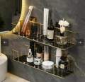 Washroom storage and cosmetics storage tray. 