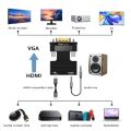 HDMI-compatible Female To VGA Male Converter VGA to HDMI Female Adapter For PC Laptop to HDTV Projector Video Audio Converter. 
