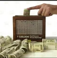 Money Savings Box for Adults 1,00,000 , Wooden Piggy Bank , Birthday Return Gifts for Kids. 