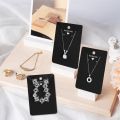 50pcs 6x9cm Brown White Necklace Earring Display Cards Paper Jewelry Holder for Selling, Hanging DIY Small Business Packaging. 