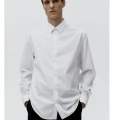 Plain White Full Sleeves Plain Cotton Shirt For Men. 
