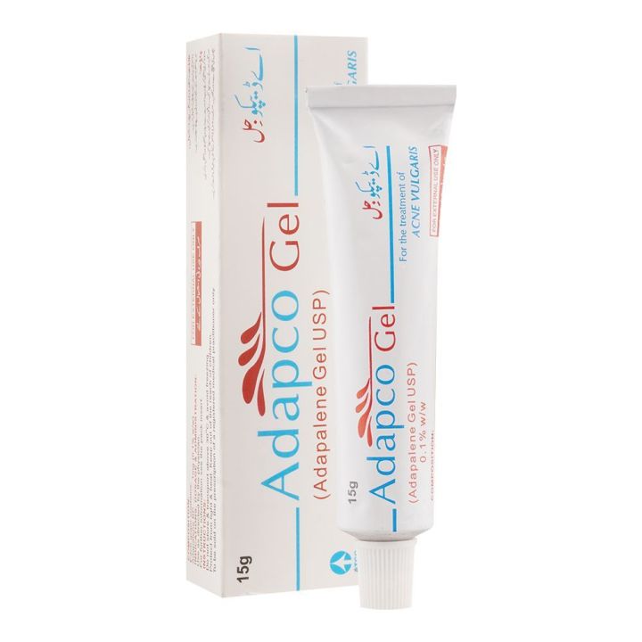 Adapco Gel 0.1% 15g | Adapalene Gel for Acne Treatment, Pimples, Blackheads & Oily Skin Care