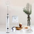 Electric Milk Frother Double Whisk Handheld Coffee Foam Mixer USB Rechargeable. 
