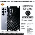 SAMSUNG S25 ULTRA full Back 360 Protection skin wrap with sides and camera protection premium quality skin wrap for Samsung S25 Ultra full cover wrap sheet for samsung s25 ultra. 