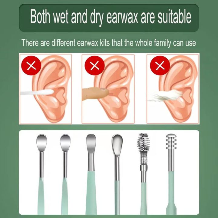 6Pcs/set%20Ear%20Cleaner%20Ear%20Wax%20Pickers%20Stainless%20Steel%20Earpick%20Wax%20Remover%20Piercing%20Kit%20Earwax%20Curette%20Spoon%20Care%20Ear%20Clean%20Tools%20-%20Image%203