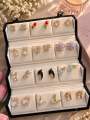 Any 12 pair korean Earings with Jhumka box jewelry box. 