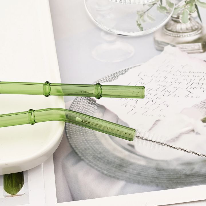 2/4Pcs%20Bamboo%20Design%20Drinking%20Glass%20Straws%20High%20Borosilicate%20Straw%20Set%20with%20Brush%20Milk%20Shake%20Coffee%20Cocktail%20Straw%20Bar%20Drinkware%20-%20Image%205