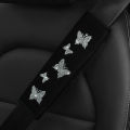 1 Glitter pink Butterfly blingling fabric automotive supplies Seat belt shoulder cover comfortable anti-tightening safety belt. 