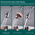 3 In 1 Kitchen Faucet Extender Universal 360° Rotate Pull Out Kitchen Tap Multi-mode Strong Flushing Booster Kitchen Accessories. 