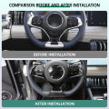Carbon Fiber Car Inner Steering Wheel Cover Sticker Trim for BYD Atto3 Atto 3 2022 2023 Yuan Plus Dolphin Accessories. 