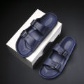 Men's Two Slippers with Buckles, Adjustable Boken Slippers, Couple Style Outdoor Daily Lightweight. 