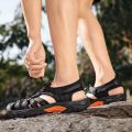 New Summer Genuine Leather Men Sandals Fashion Design Men's Casual Sneakers Comfortable Beach Men's Sandals Outdoor Wading Shoes. 
