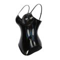 PU Leather Bodysuit Womens Shapewear No Pad Bra One-Piece Full Body Shaper Tummy Control Corset Slim Waist Trainer Underwear. 