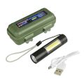 MULTI FUNCTIONAL USB Rechargeable LED Mini Flashlight007/009 - Torchlight + COB LED Torchlight Micro USB Charging System - Torch Light. 