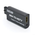 Game Console N64 to HDMI Converter Adapter Plug and Play for N64/SNES/NGC/SFC HDMI-compatible Adapter with 3.5mm Audio Output. 