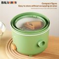 BALASHOV Electric Pot with Steamer Rack: 1.6L Non-Stick Sauté Pan, Portable Mini Rapid Cooker with Power Adjustment, Suitable for Pasta, Steak, Noodles, and College Dorm Rooms - EU Plug, 220-240V. 