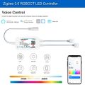 5M 10M 24V Zigbee3.0 RGB COB LED Strip Light Tape 840leds/m Flexible LED String Light Home Decor Tuya Zigbee APP fr Alexa . 