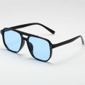 Women Men Square Sun Glasses Retro Polygon Sunglasses Female Black Vintage Fashion Ladies Oculos De Sol Double Beam Eyeglasses.