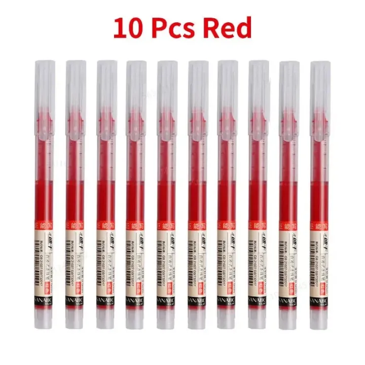 10Pcs/set%20High%20Quality%20Needle%20Type%20Gel%20Pens%20Straight%20Liquid%20Ballpoint%20Pen%20Kawaii%20Stationery%20School%20Office%20Supplies%20Writing%20-%20Image%207