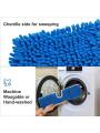 3 Packs Microfiber Mop Refills Compatible with O-Cedar and Vileda, Replacement Mop Heads for Dry/Wet Use Machine Washable. 