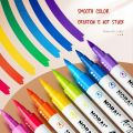 Professional Dual Tip Acrylic Marker, Acrylic Paint Marker, 12/24/36 Colours Paint Maker Pens, Round Tip Drawing Markers, Acid Free. 