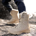 New Winter Men Snow Boots Platform Plush Comfortable Ankle Boots Waterproof Anti-Slip Warm Desert Boots Hiking Shoes High Top. 