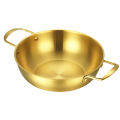 Stainless Steel Dry Pot Instant Noodle Lamian Noodles Pot Seafood Golden Noodle Pot Small Soup Pot Instant Noodles Two Ear Pot. 