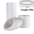 50M Strong Tape Sticker Double Sided Adhesive Tape Ultra-thin White for Home Office Craft Double Sided Tape Sticky Paper.