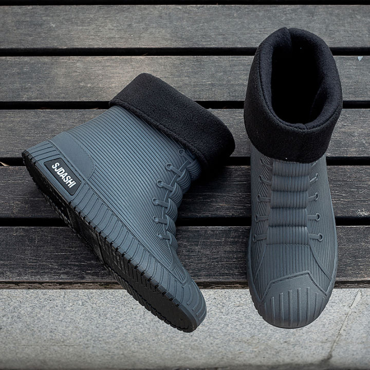 Rain%20Boots%20For%20Men%20Women%20Summer%20Casual%20Mid-calf%20Waterproof%20Shoes%20Winter%20Lining%20With%20Fleece%20Warm%20Anti-slip%20Wear-resistant%20Outdoor%20-%20Image%207