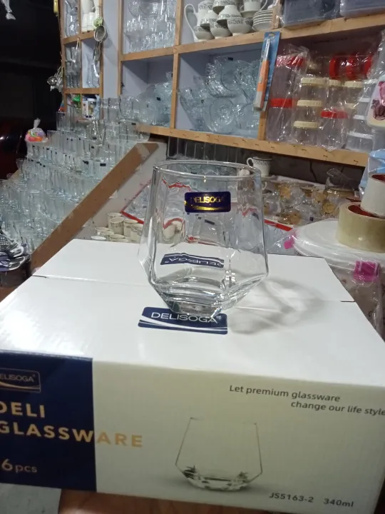 DELISOGA%20Premium%20Diamond%20Cut%20Shape%20Water%20Glass%20Set%20of%206%20Stemless%20Tumbler%20Glasses%20Daily%20uses%20for%20Juice%20Wine%20Whiskey%20Scotch%20Cocktail%20Glass%20Set%20Whisky%20Glass%20%20(350%20ml,%20Glass,%20Clear)%20-%20Image%208