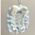 Sweet DIY Plush Card Holder with Ribbon Anime Lace Photocard Case Lolita Idol Display Photo Protector Case Card.