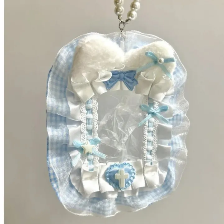 Sweet%20DIY%20Plush%20Card%20Holder%20with%20Ribbon%20Anime%20Lace%20Photocard%20Case%20Lolita%20Idol%20Display%20Photo%20Protector%20Case%20Card%20-%20Image%203