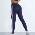 Yoga Leggings Women Striped Slim Sports Pants High Waist Hip Liftting Casul Tights Workout Running Stretchy  Gym Leggings. 
