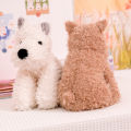 New Huggable 1pc Adorable Fluffy Hair Brown Dog plush toys stuffed Lifelike Doggie Doll Baby Appease Toys Kids . 