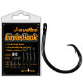 Black Offset Circle Hooks for Big Game Saltwater Tuna Fishing Hook 4# 1# 1/0# 2/0# 3/0# 4/0# 5/0# 6/0# 7/0# 8/0# 10/0# 12/0#.