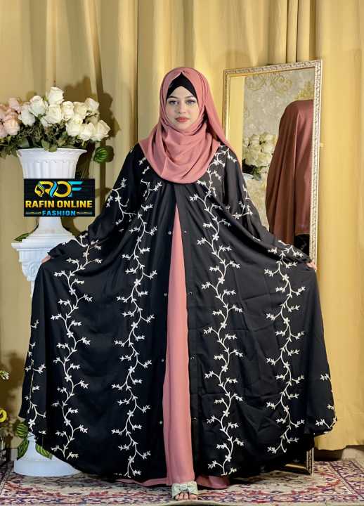 Dubai cherry fabric separate koti lota abay 250" koti gher full set borka