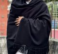 New collection stylish black colour winter shawl for.