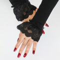 Women Long Elastic Arm Sleeve Fingerless Driving Gloves  Lace Arm Cover Sun Protection Wrist Sleeve Comfort Soft Mittens. 