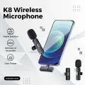 K8 Wireless Microphone - Mic for Youtuber Vloggin & Mobile Recording Facebook Live stream , Tik Tok video recording & singing compatible with   Type - C android & phone. 