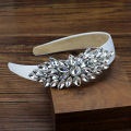 Shiny Silver Color Crystal Hairband Simple Rhinestone Headband For Women Girls Birthday Hair Jewelry.