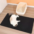 Waterproof Pet Cat Litter Mat Double Layer Pet Litter Box Mat Non-slip Sand Cat Pad Washable Bed Mat Clean Pad Products. 