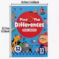 Focus Training, Find Different, Find Different Game Books, Visually Discover Big Challenges, Fun Books and Picture Book.