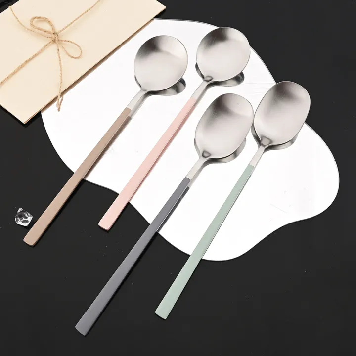 2/8Pcs%20Matte%20Dinnerware%20Set%20Dinner%20Spoon%20Sushi%20Chopsticks%20Flatware%20Western%20Stainless%20Steel%20Cutlery%20Party%20Kitchen%20Tableware%20-%20Image%206