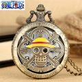 Anime One Piece Pocket Watch Animation Peripherals Toys European American Vintage Bronze Fashion Children Birthday Gifts. 
