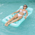 Inflatable Floating Bed Pool Floating Lounger with Headrest Inflatable Water Hammock Recliner Swimming Pool Party Air Mattress. 