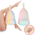 1PCS Women Colorful Cup Medical Grade Silicone Menstrual Cup Feminine Hygiene Menstrual Portable Lady Cup Health Care Period Cup. 