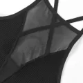 Sexy Mesh Camisole Crop Top Corset Seamless Backless Underwear Hot Fashion Women Casual Tank Top Bralette Adjustable Lingerie. 