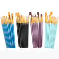 Professional Acrylic Paint Brush Set 10pcs Nylon Hair Brushes for All Purpose Oil Watercolor Painting Artist. 